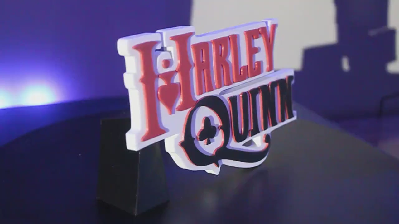 Harley Quinn 3D printed Comic Logo Art