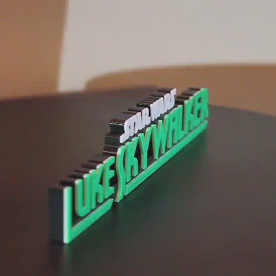 Luke Skywalker 3D printed Comic Logo Art