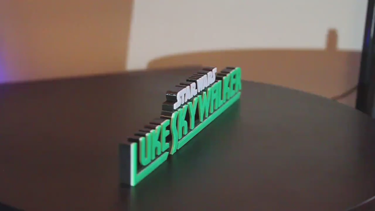 Luke Skywalker 3D printed Comic Logo Art