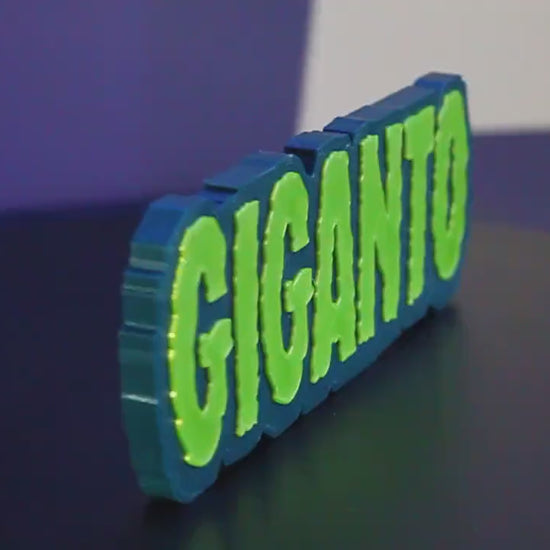 Giganto 3D printed Comic Logo Art