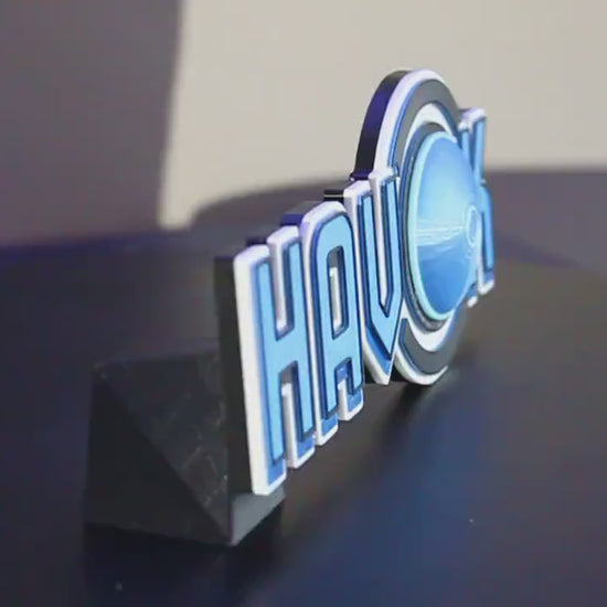 Havok 3D printed Comic Logo Art