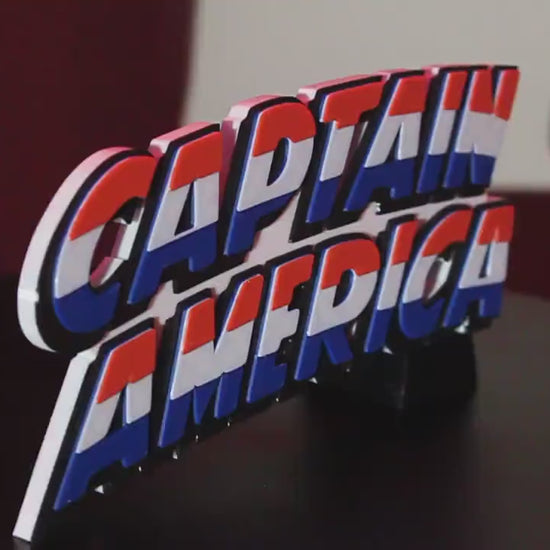 Captain America 3D printed Comic Logo Art