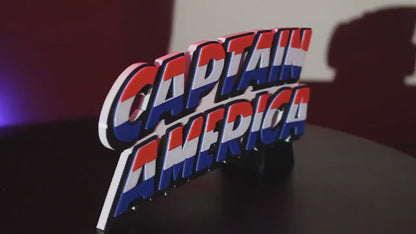 Captain America 3D printed Comic Logo Art