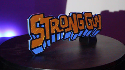 Strong Guy 3D printed Logo Sign Wall Desk Shelf Art