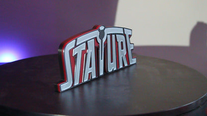 Stature 3D printed Logo Sign Wall Desk Shelf Art