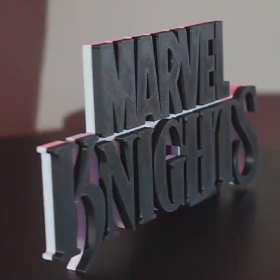 Marvel Knights 3D printed Comic Logo Art