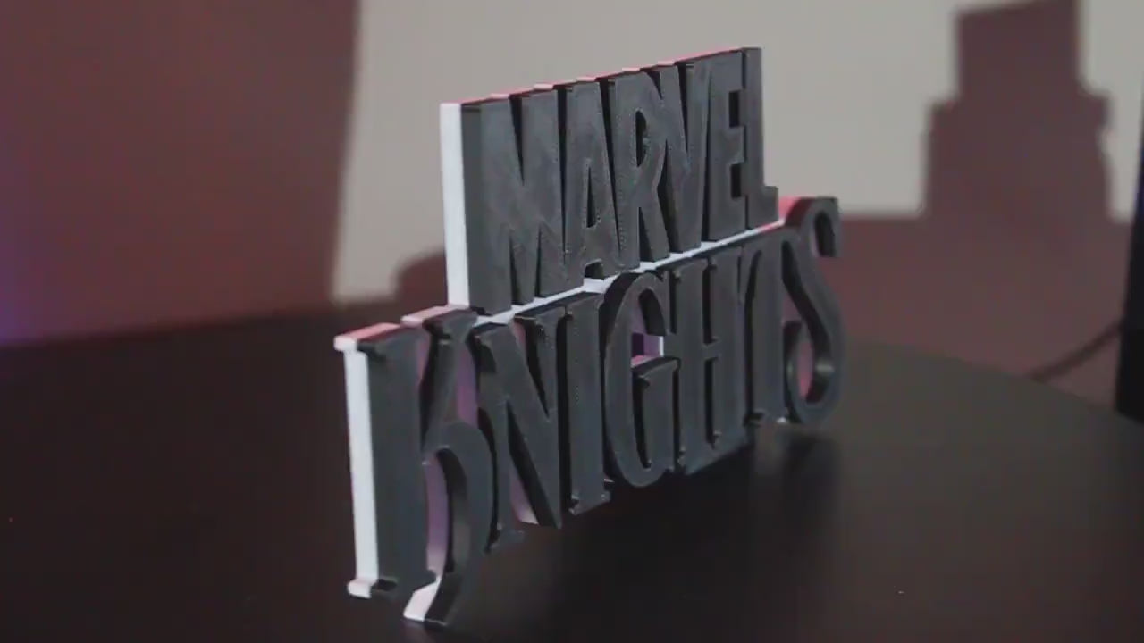 Marvel Knights 3D printed Comic Logo Art