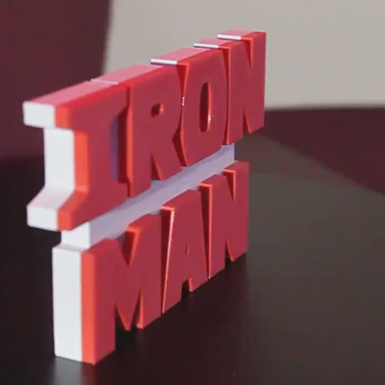 Iron Man 3D printed Comic Logo Art