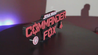 Commander Fox 3D printed Logo Art