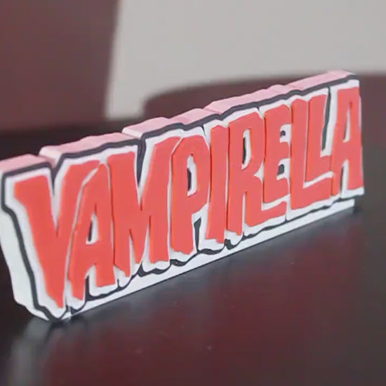 Vampirella 3D printed Comic Logo Art