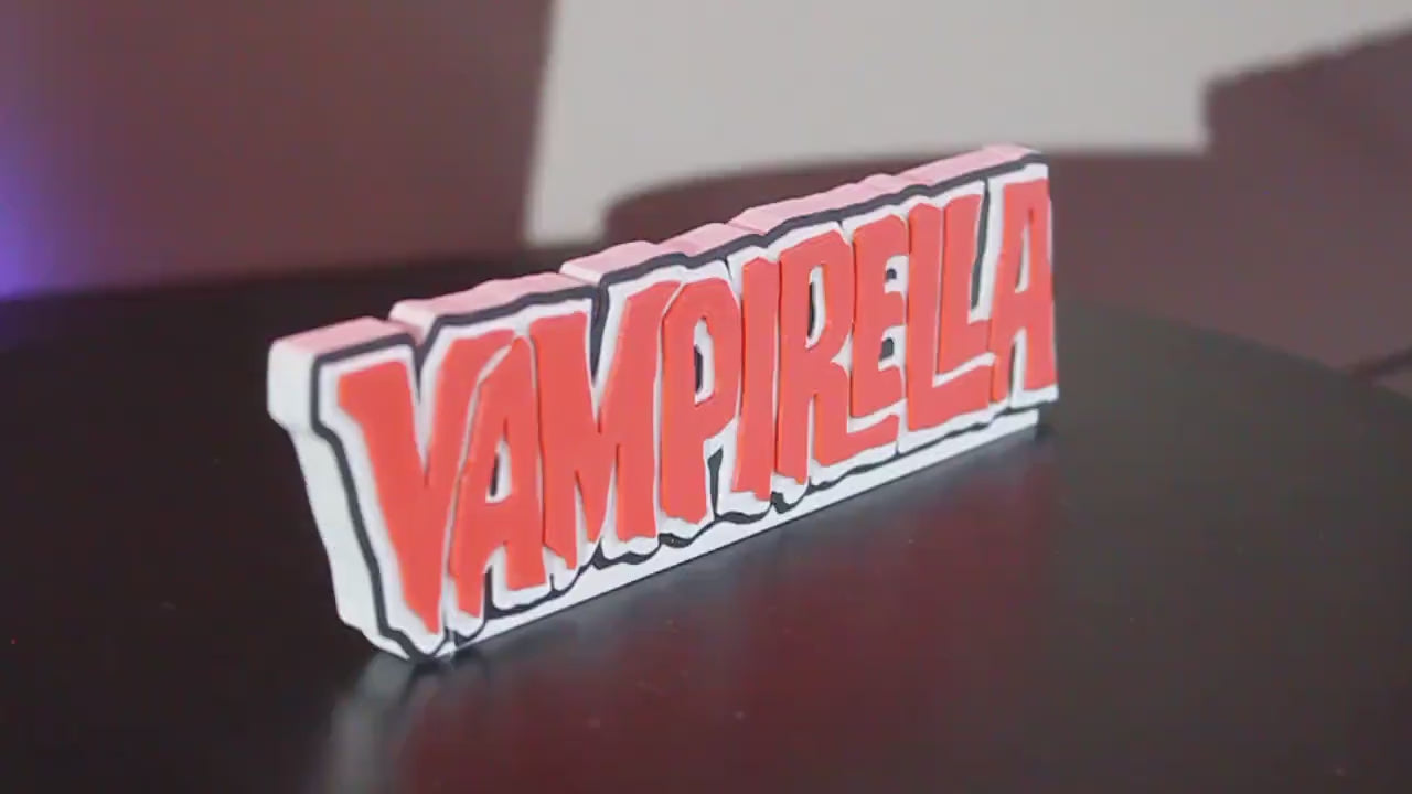 Vampirella 3D printed Comic Logo Art