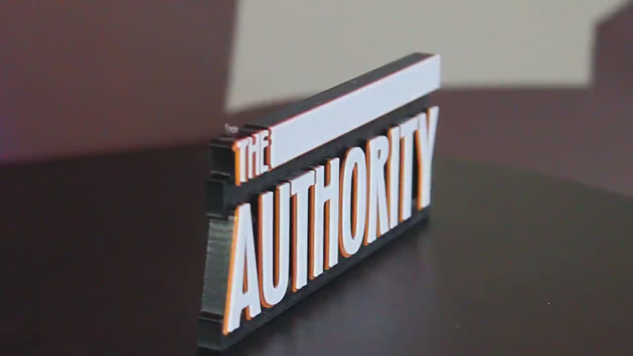 The Authority 3D printed Comic Logo Art