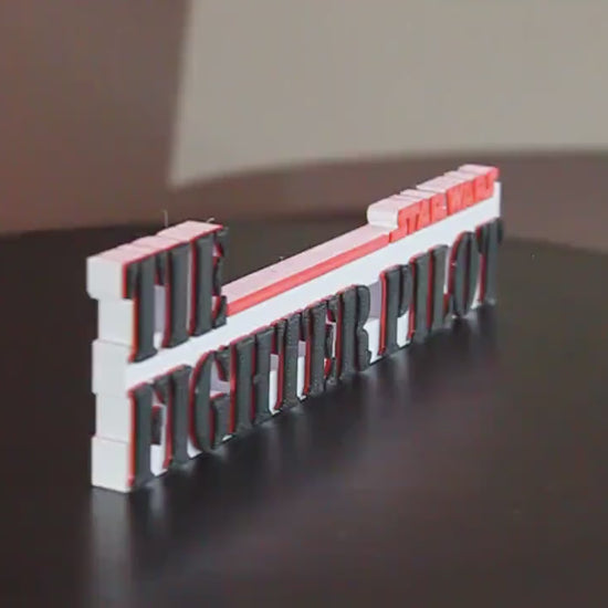 Tie Fighter Pilot 3D printed Comic Logo Art