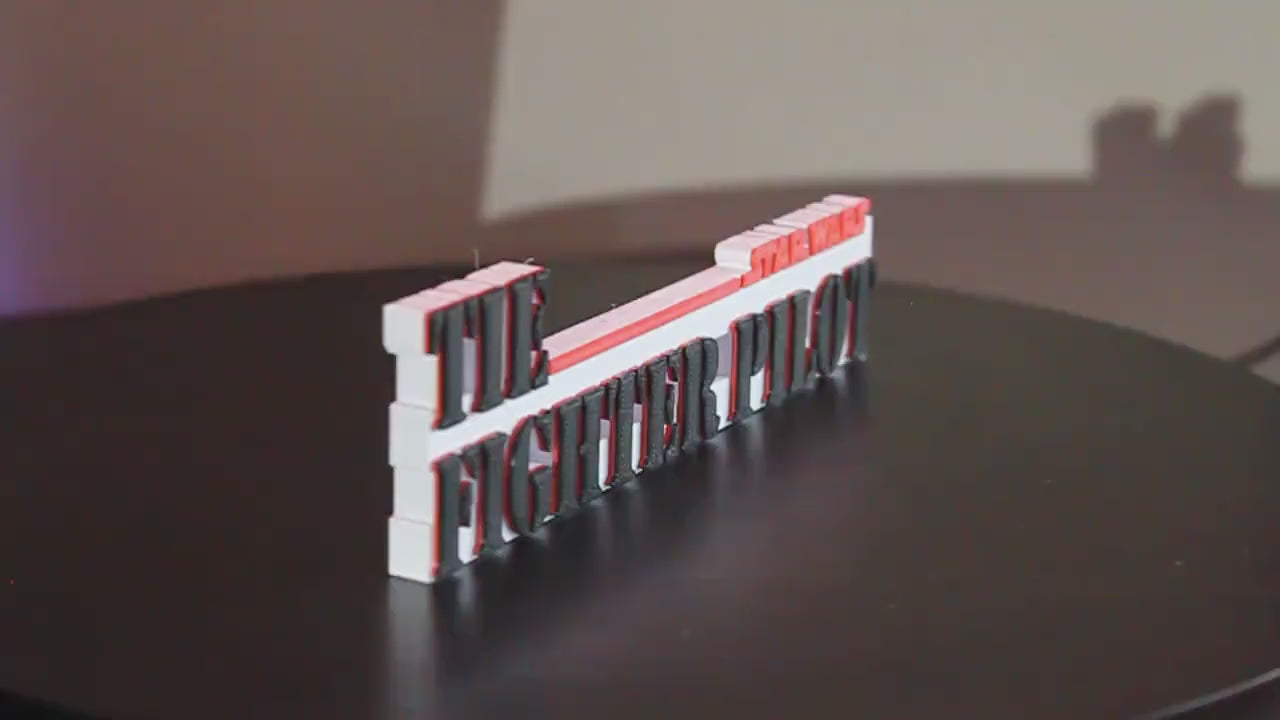 Tie Fighter Pilot 3D printed Comic Logo Art