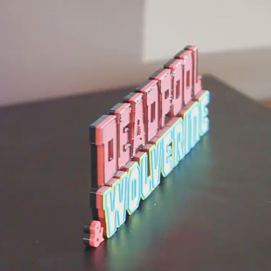 Deadpool and Wolverine 3D printed Comic Logo Art