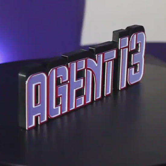 Agent 13 3D printed Comic Logo Art