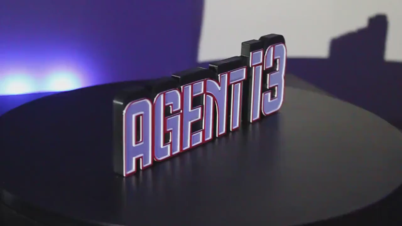 Agent 13 3D printed Comic Logo Art