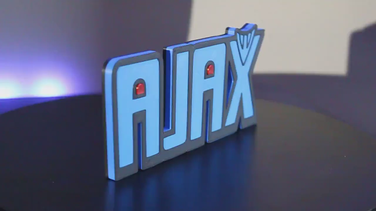 Ajax 3D printed Comic Logo Art