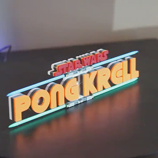 Pong Krell 3D printed Comic Logo Art