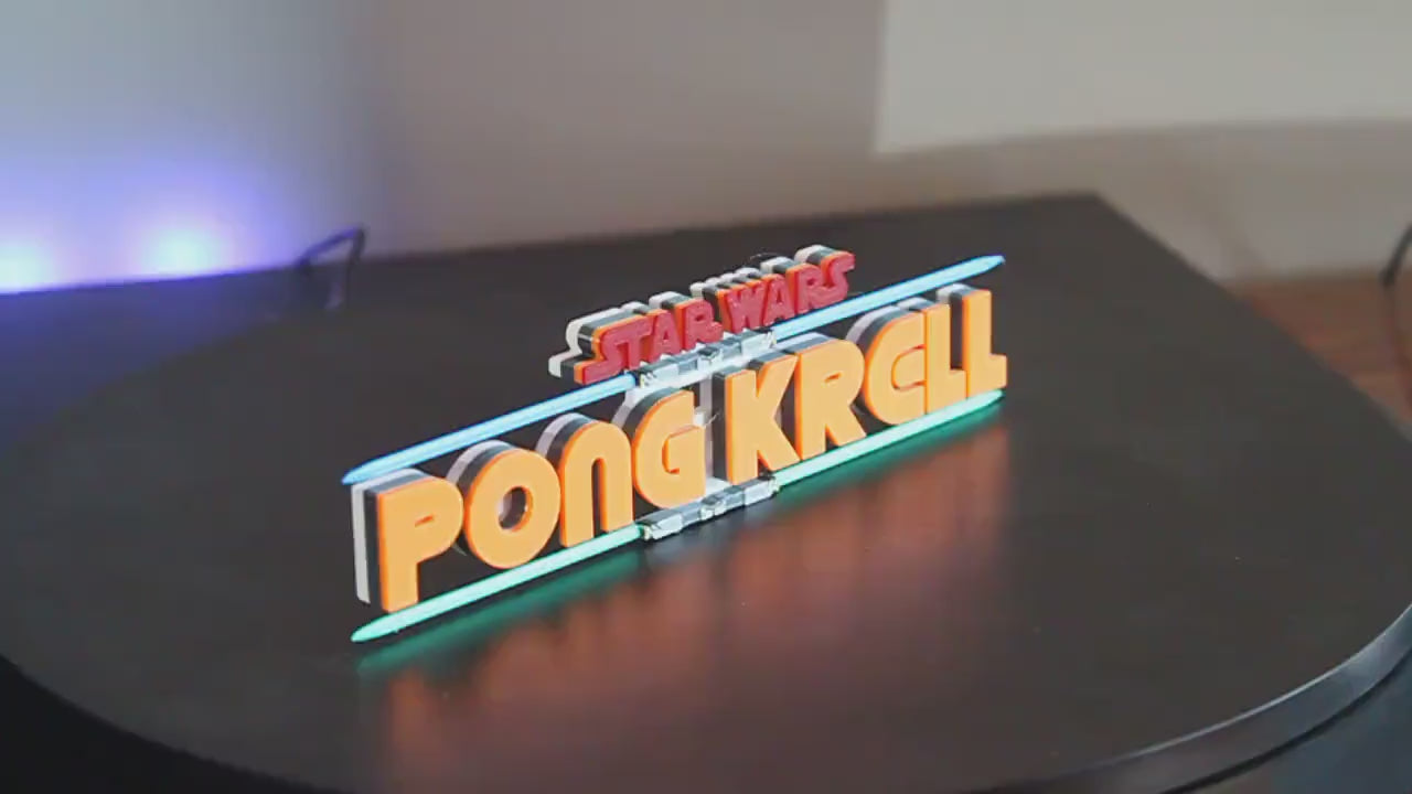 Pong Krell 3D printed Comic Logo Art