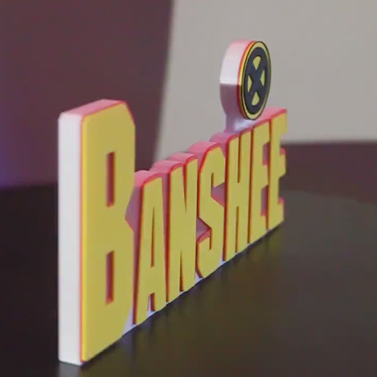 Banshee 3D printed Comic Logo Art