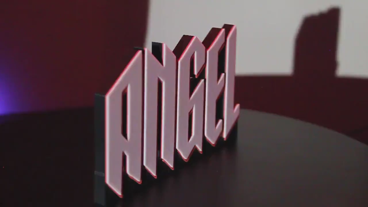 Angel 3D printed Comic Logo Art