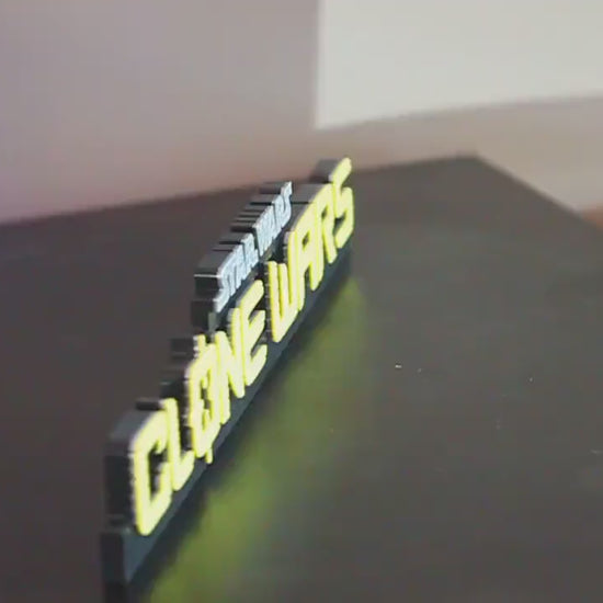 Clone Wars 3D printed Comic Logo Art