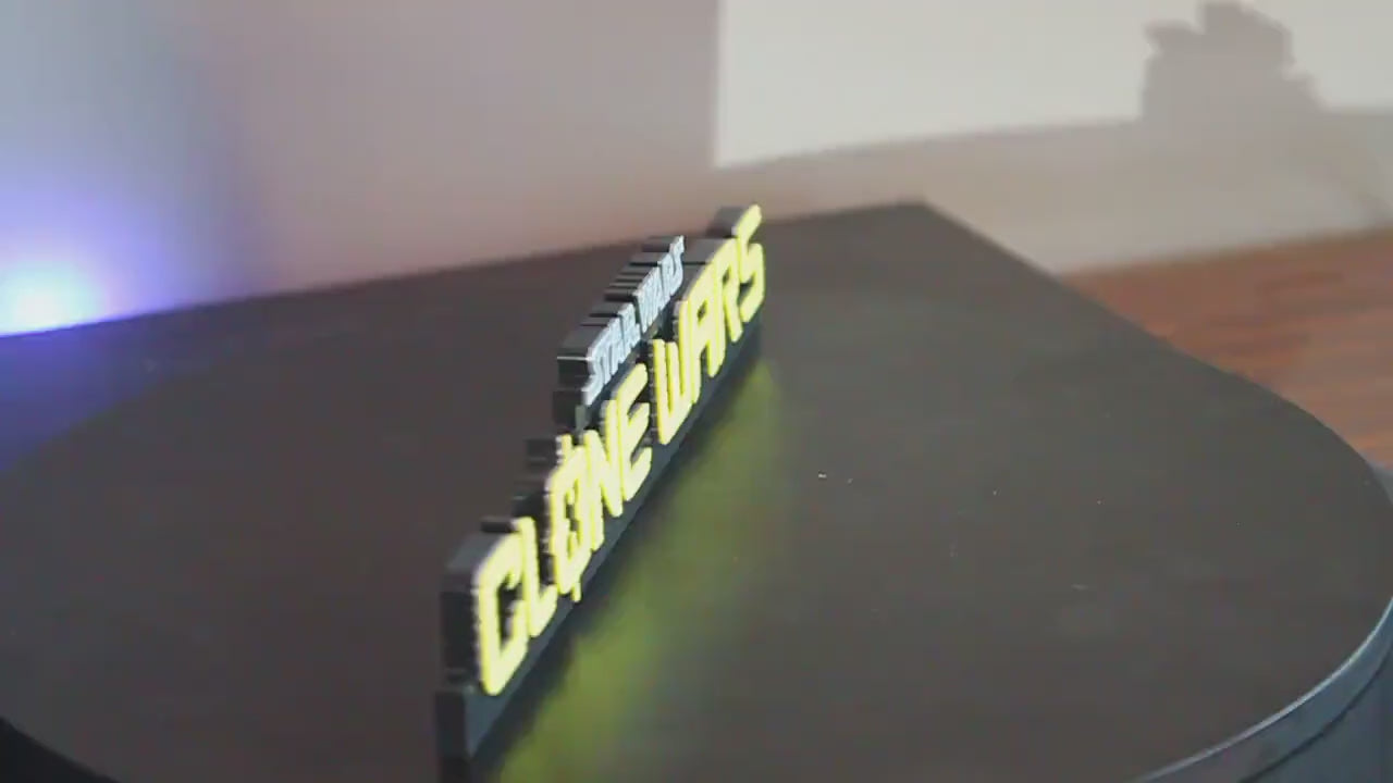 Clone Wars 3D printed Comic Logo Art