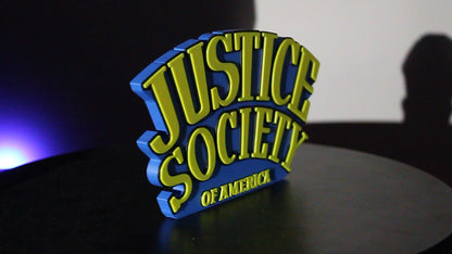 Justice Society of America 3D printed Logo Sign Wall Desk Shelf Art