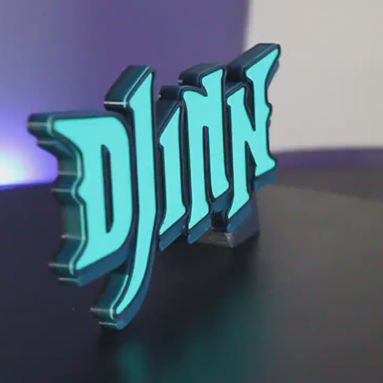 Djinn 3D printed Comic Logo Art