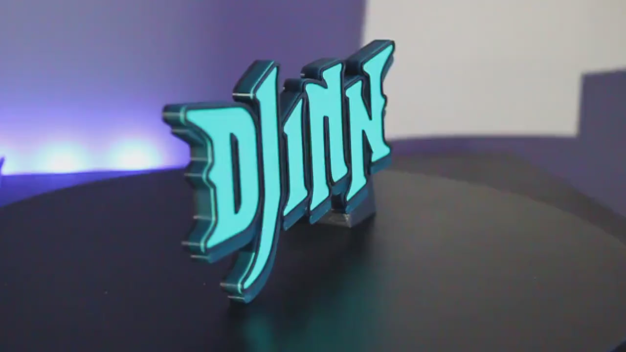 Djinn 3D printed Comic Logo Art