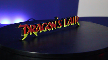 Dragons Lair Video Game 3D printed Logo Sign Wall Desk Shelf Art