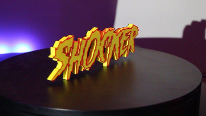 Shocker 3D printed Logo Sign Wall Desk Shelf Art