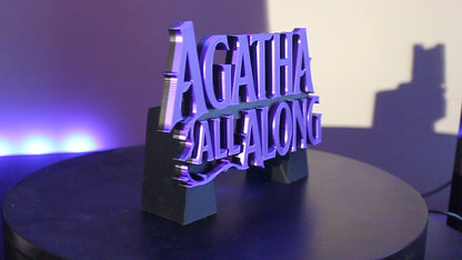 Agatha All Along, Agatha Harkness 3D printed Logo Sign Wall Desk Shelf Art