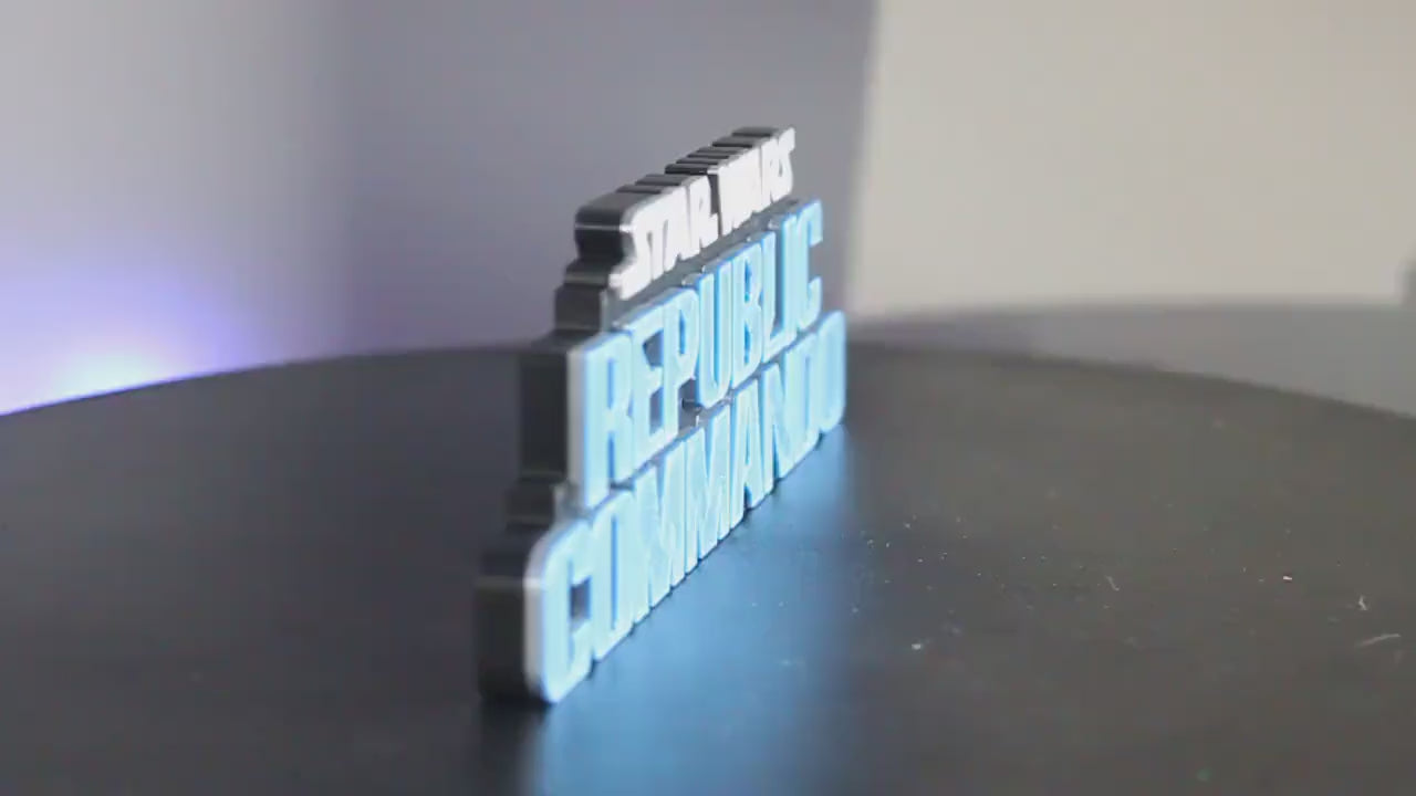 Republic Commando Game 3D printed Logo Art