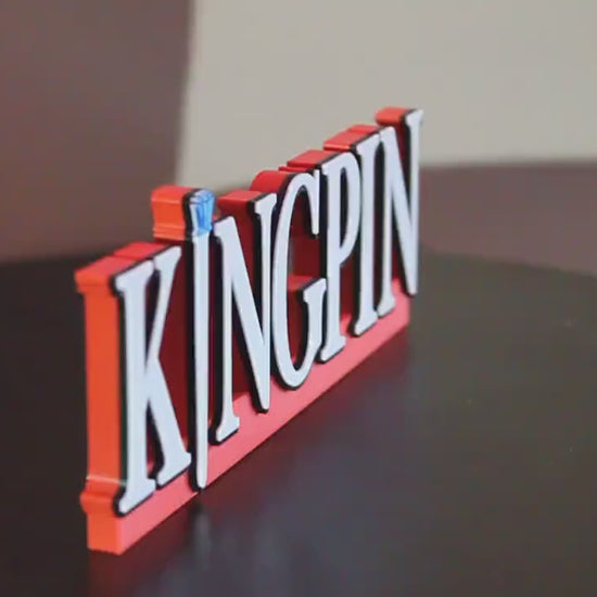 Kingpin 3D printed Comic Logo Art