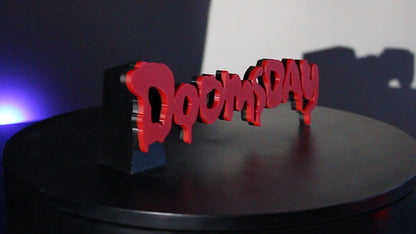 Doomsday 3D printed Logo Sign Wall Desk Shelf Art