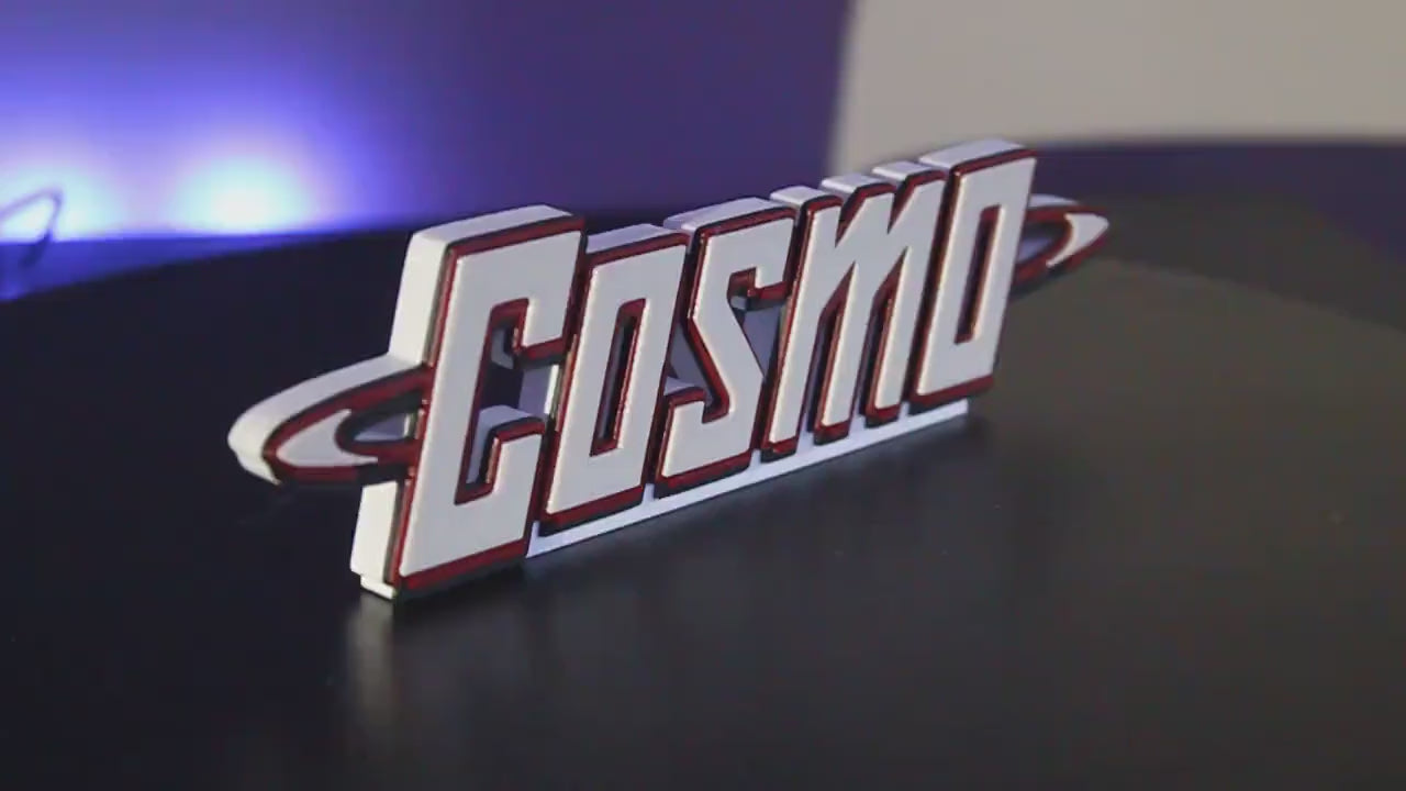 Cosmo 3D printed Comic Logo Art