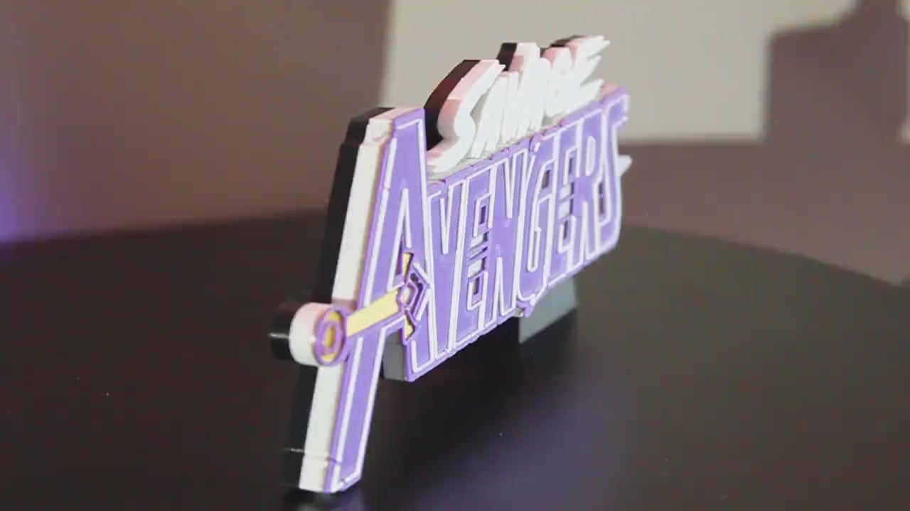 Savage Avengers 3D printed Comic Logo Art