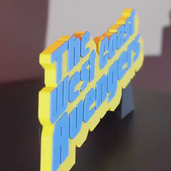 West Coast Avengers 3D printed Comic Logo Art