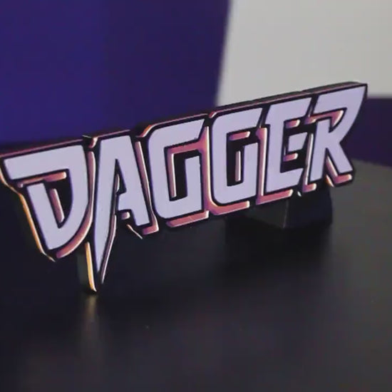 Dagger 3D printed Comic Logo Art