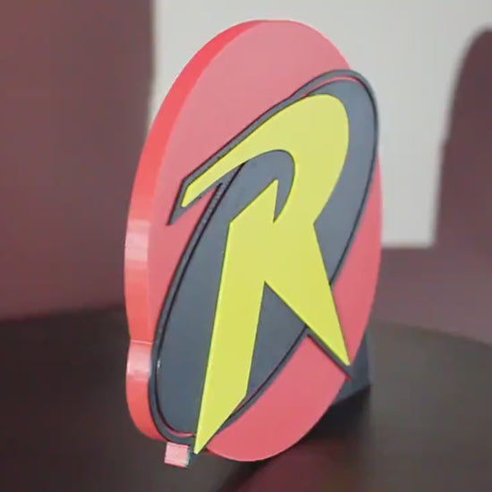 Robin 3D printed Comic Logo Art