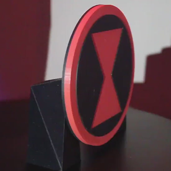 Black Widow 3D printed Comic Logo Art