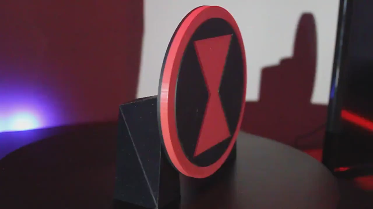 Black Widow 3D printed Comic Logo Art