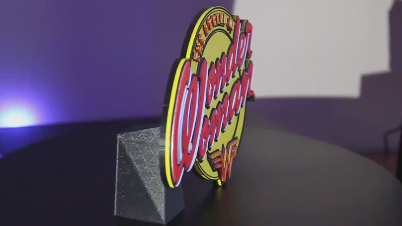 Wonder Woman 3D printed Comic Logo Art