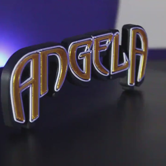 Angela 3D printed Comic Logo Art