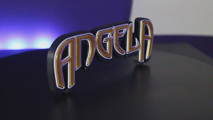 Angela 3D printed Comic Logo Art