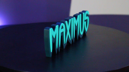 Maximus 3D printed Logo Sign Wall Desk Shelf Art