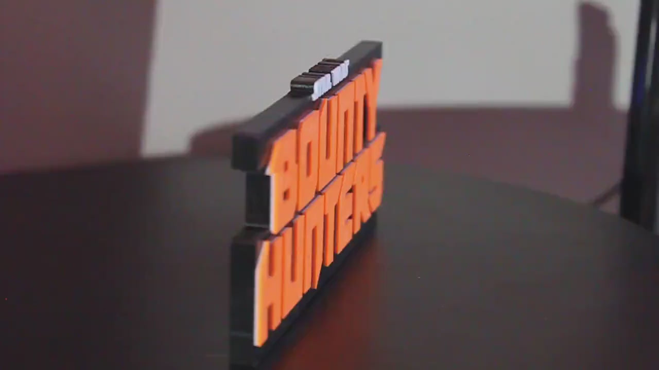 Bounty Hunters 3D printed Comic Logo Art