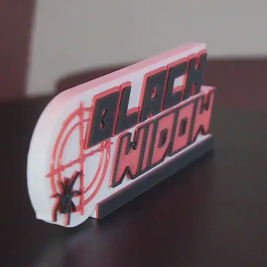 Black Widow 3D printed Comic Logo Art